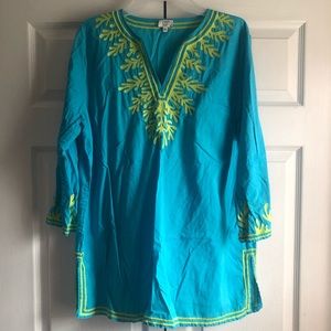 Crown & Ivy blue coral Top | XL